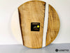 ENT White Pearl Epoxy Resin Wall Clock made of Oak