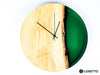 GEKON Green Epoxy Resin Wall Clock made of Walnut