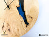 RIVER Blue Epoxy Resin Wall Clock made of Oak