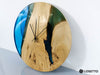 RIVER Blue Epoxy Resin Wall Clock made of Oak