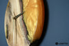 GALAXY Gold Epoxy Resin Wall Clock made of Oak