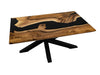 ENT Black Epoxy Rectangle Coffee Table made of Walnut