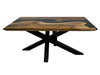 ENT Black Epoxy Rectangle Coffee Table made of Walnut