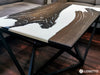 ORCA White Epoxy Square Coffee Table made of Black Oak