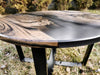 ENT Black Epoxy Round Coffee Table made of Black Oak